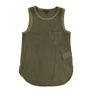 Banana Republic Tank Top Womens XS Mesh Sleeveless Pocket Knit Athletic Shirt